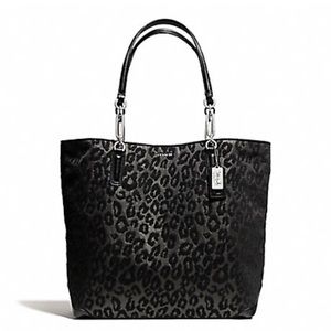Coach Madison Chenille Ocelot North/South Tote